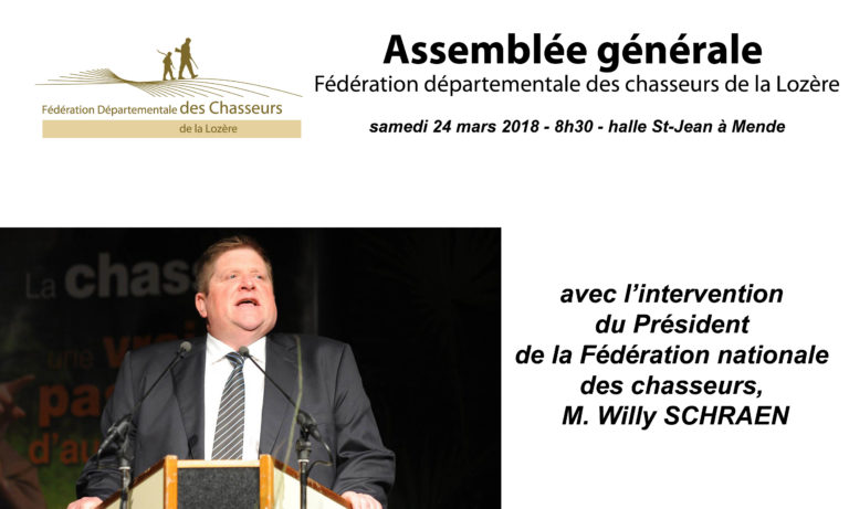 AG de la Fédération le 24 mars 2018